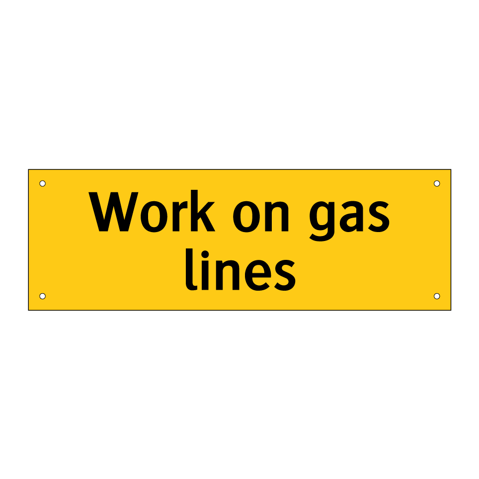 Work on gas lines
