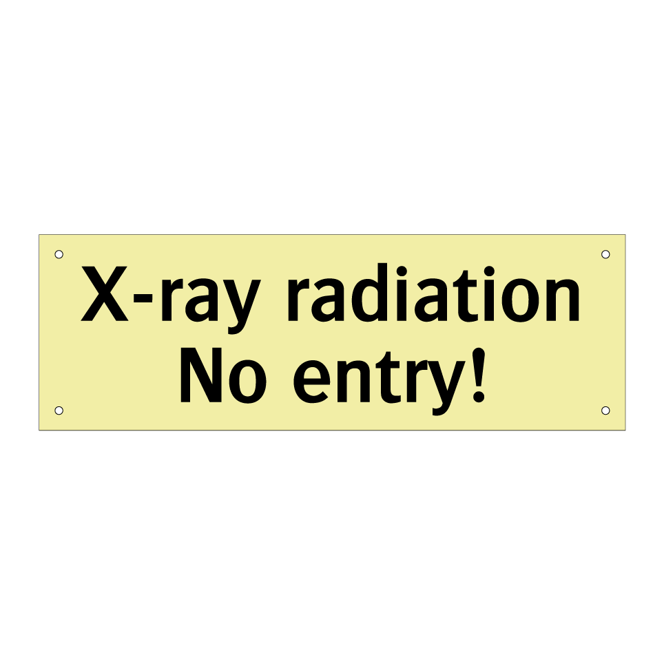 X-ray radiation No entry!