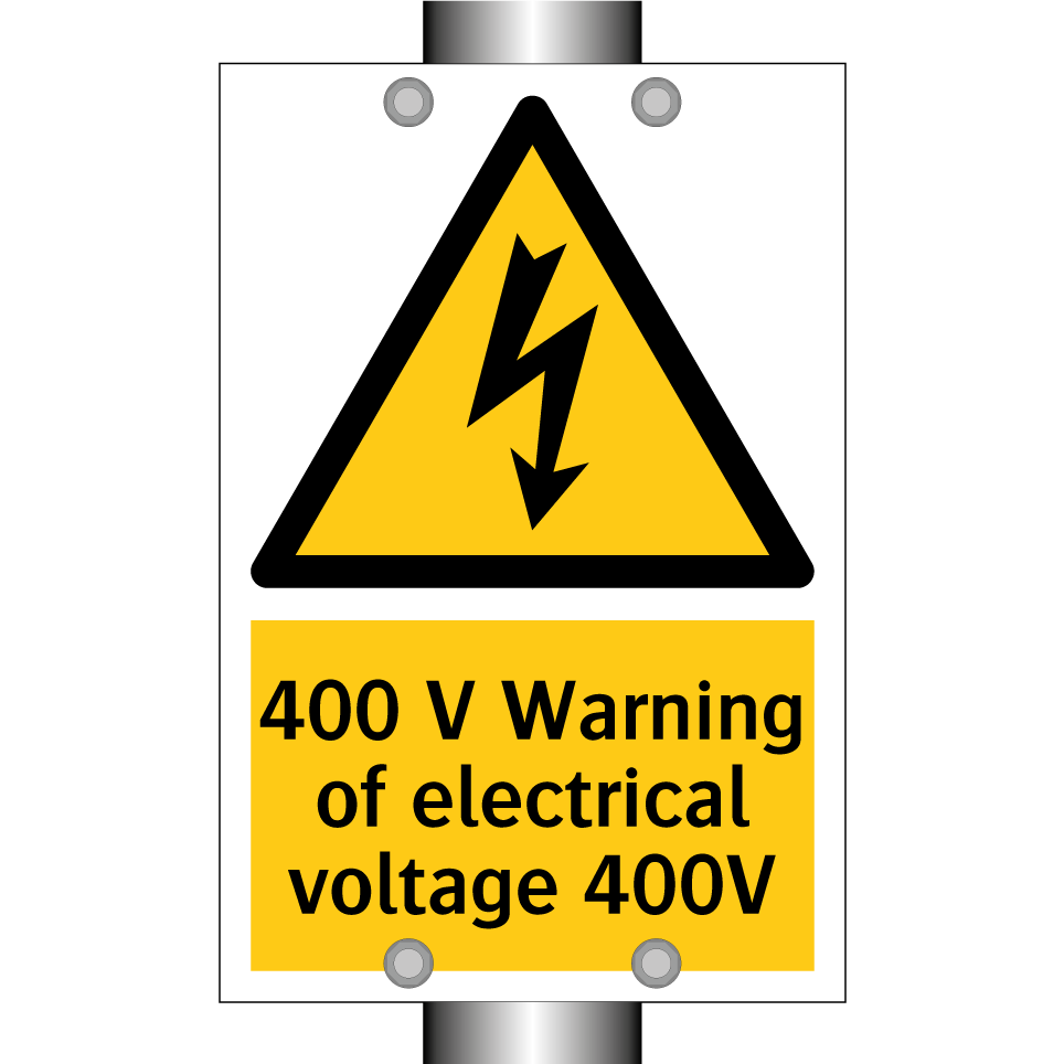 400 V Warning of electrical voltage 400V