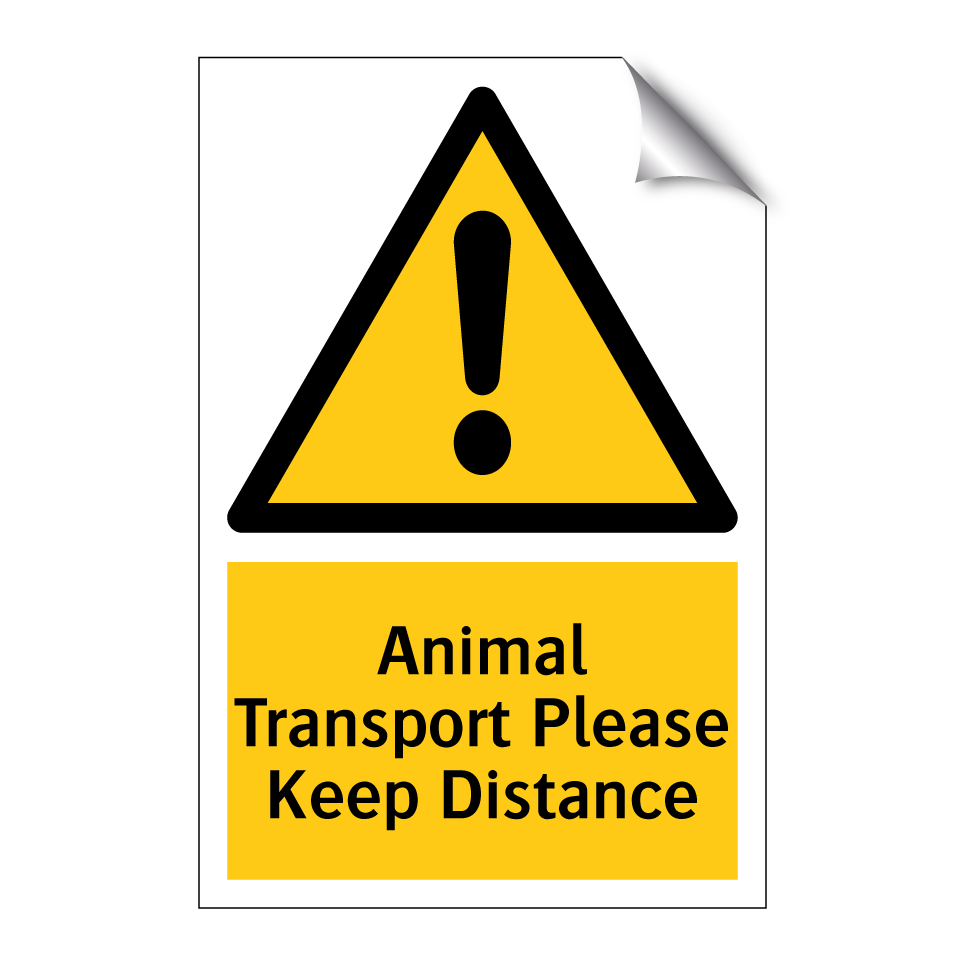 Animal Transport Please Keep Distance