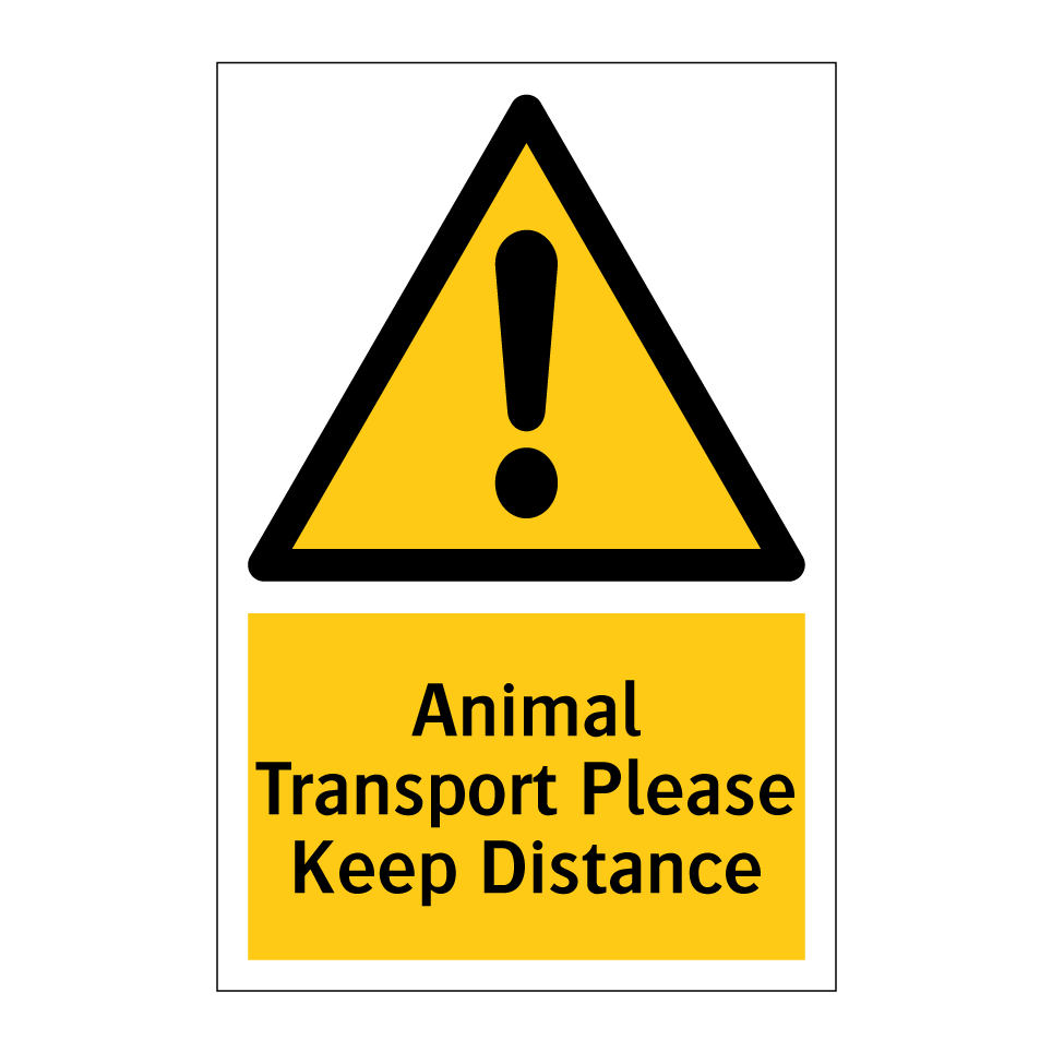 Animal Transport Please Keep Distance