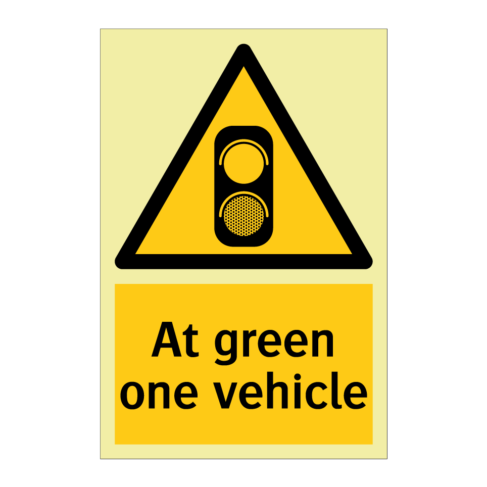 At green one vehicle