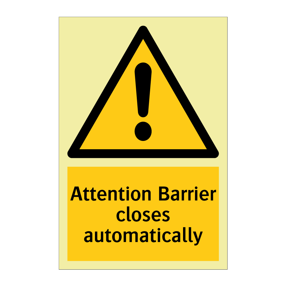 Attention Barrier closes automatically