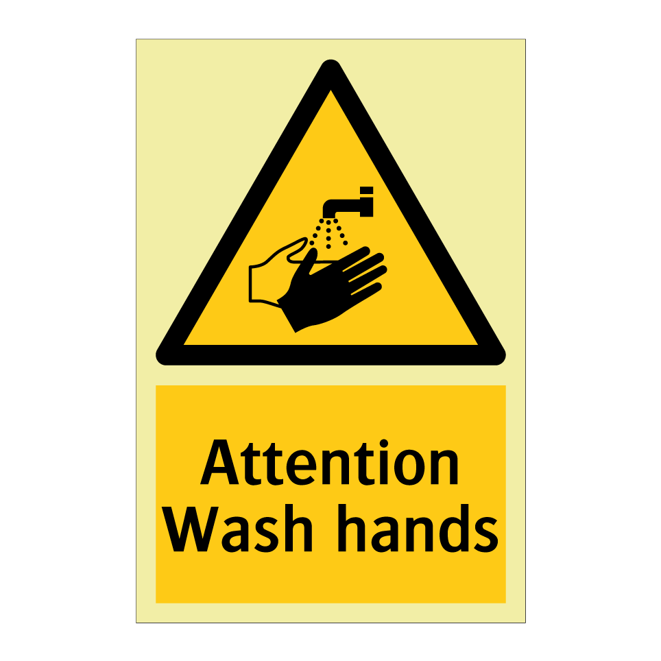 Attention Wash hands
