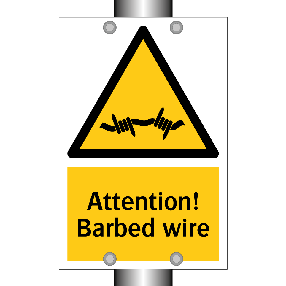 Attention! Barbed wire