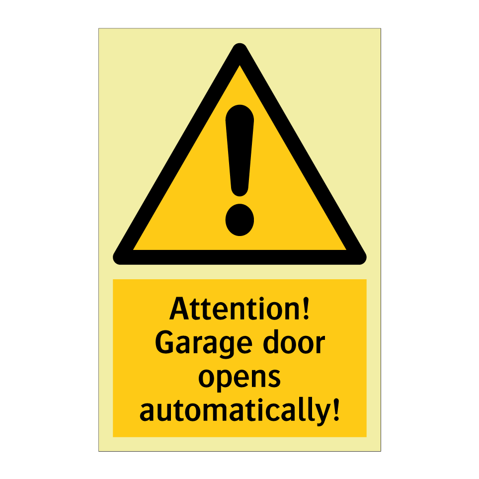 Attention! Garage door opens automatically!