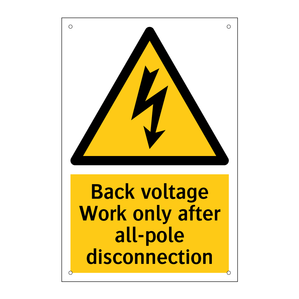 Back voltage Work only after all-pole disconnection