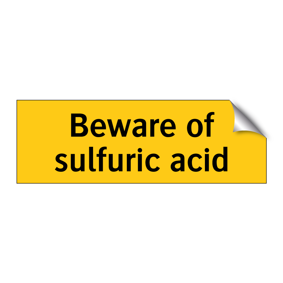 Beware of sulfuric acid