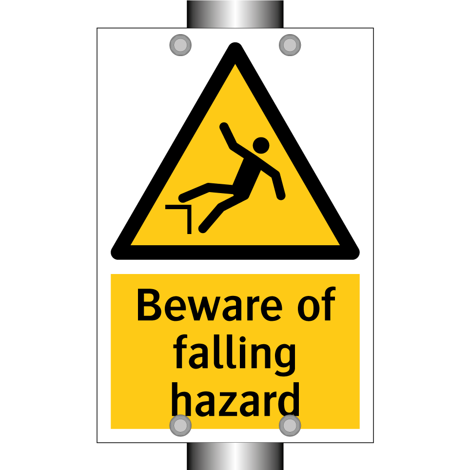 Beware of falling hazard