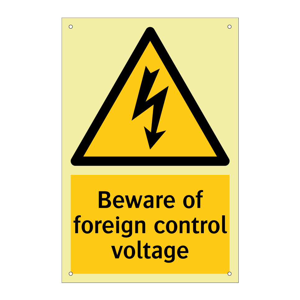 Beware of foreign control voltage