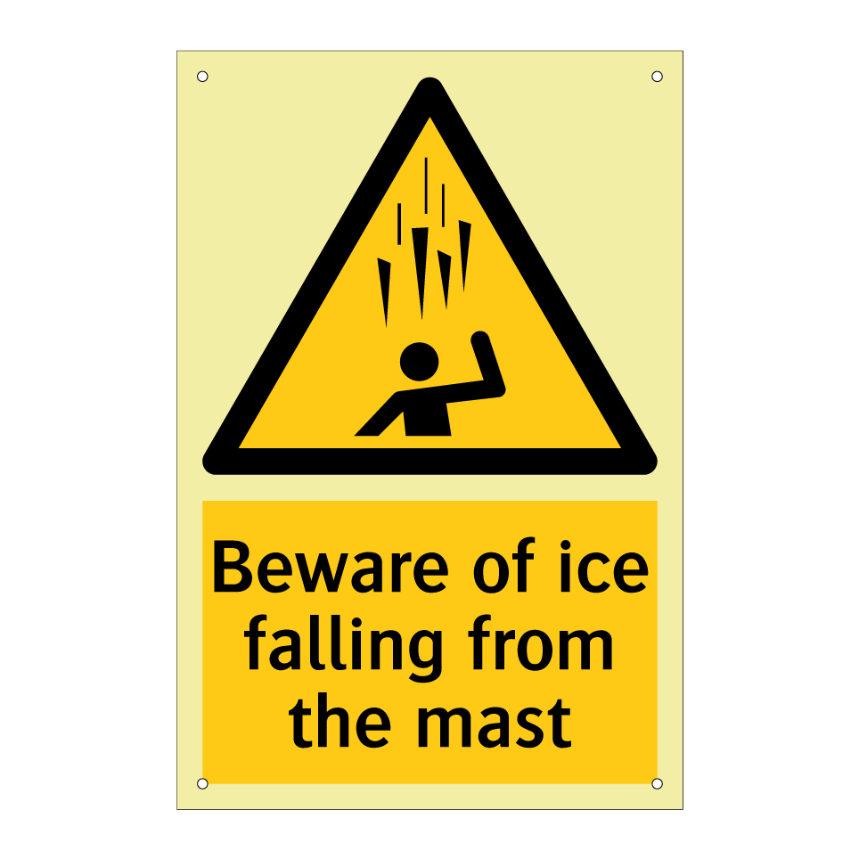 Beware of ice falling from the mast