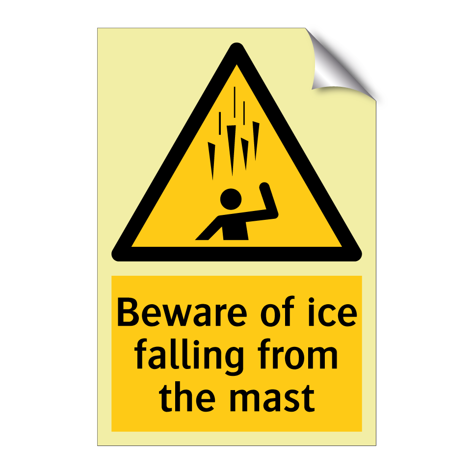 Beware of ice falling from the mast