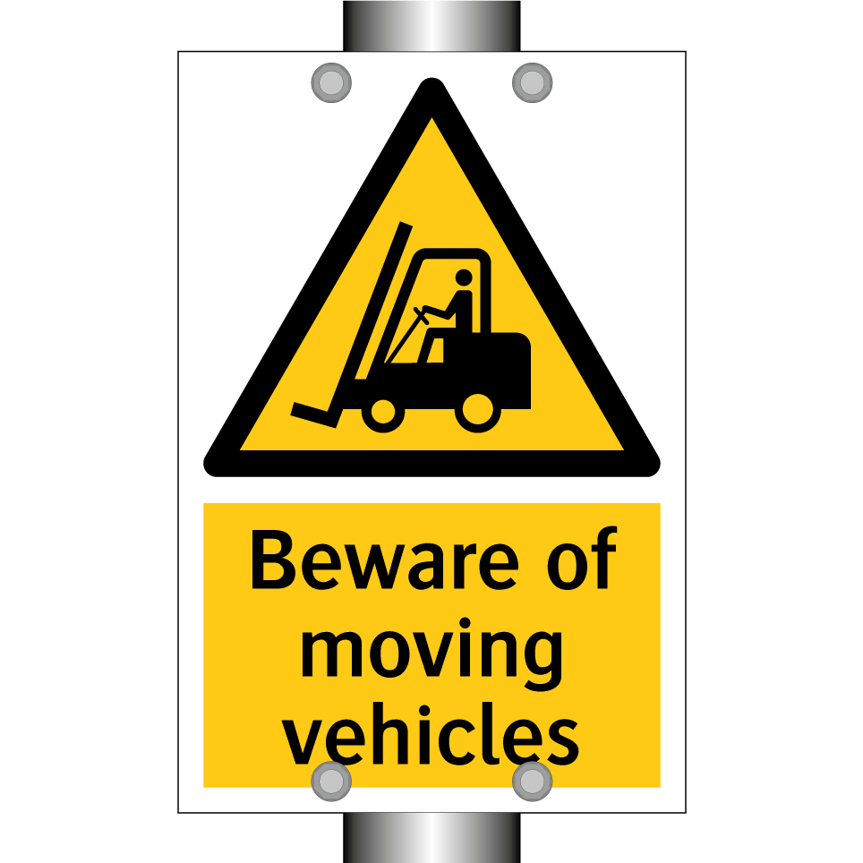 Beware of moving vehicles