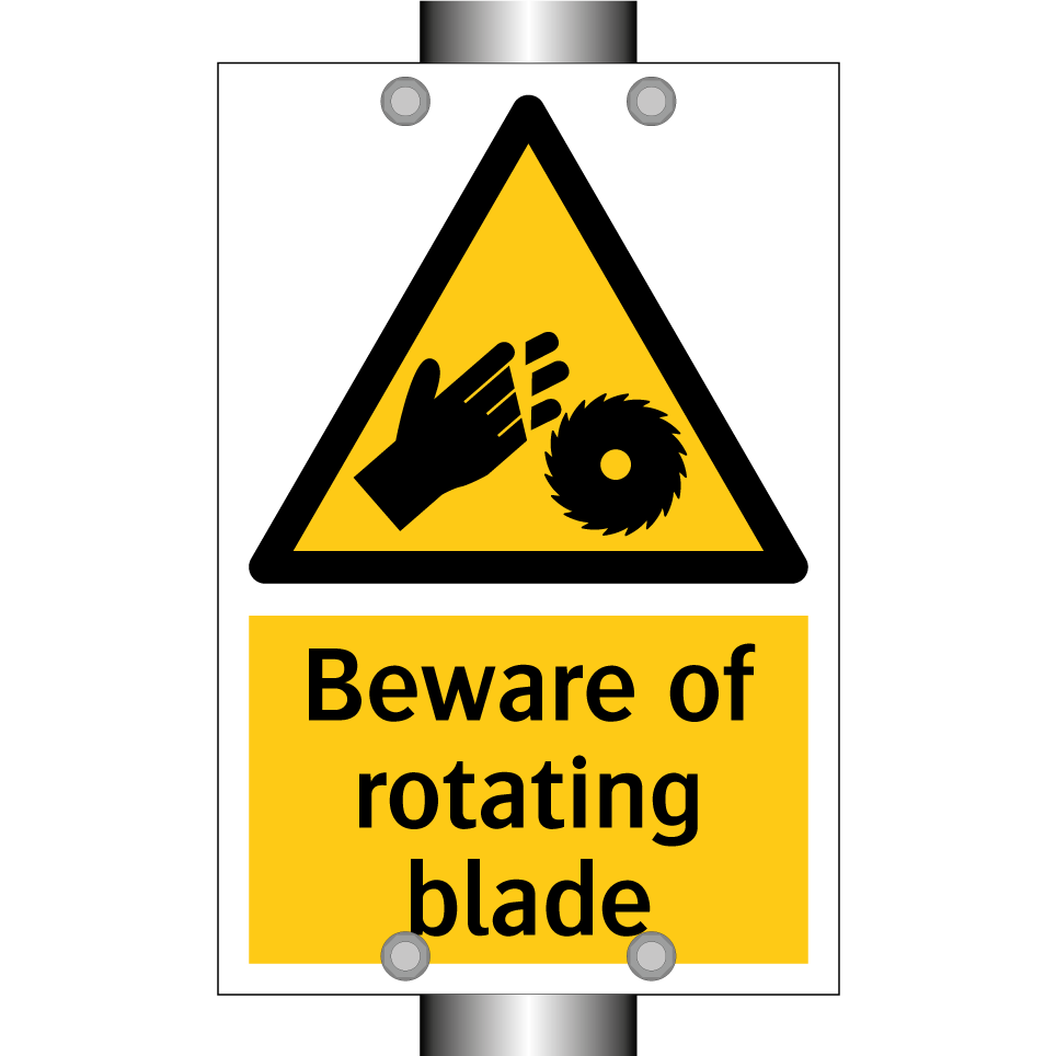 Beware of rotating blade