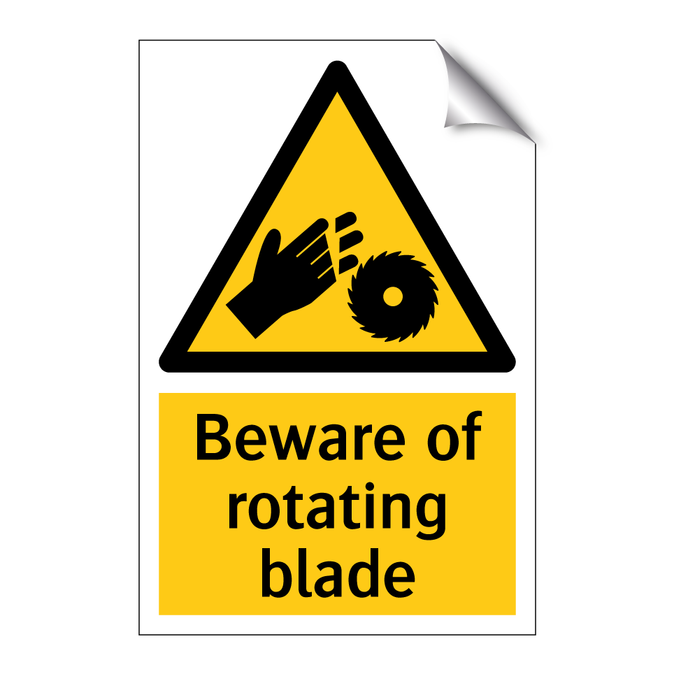 Beware of rotating blade