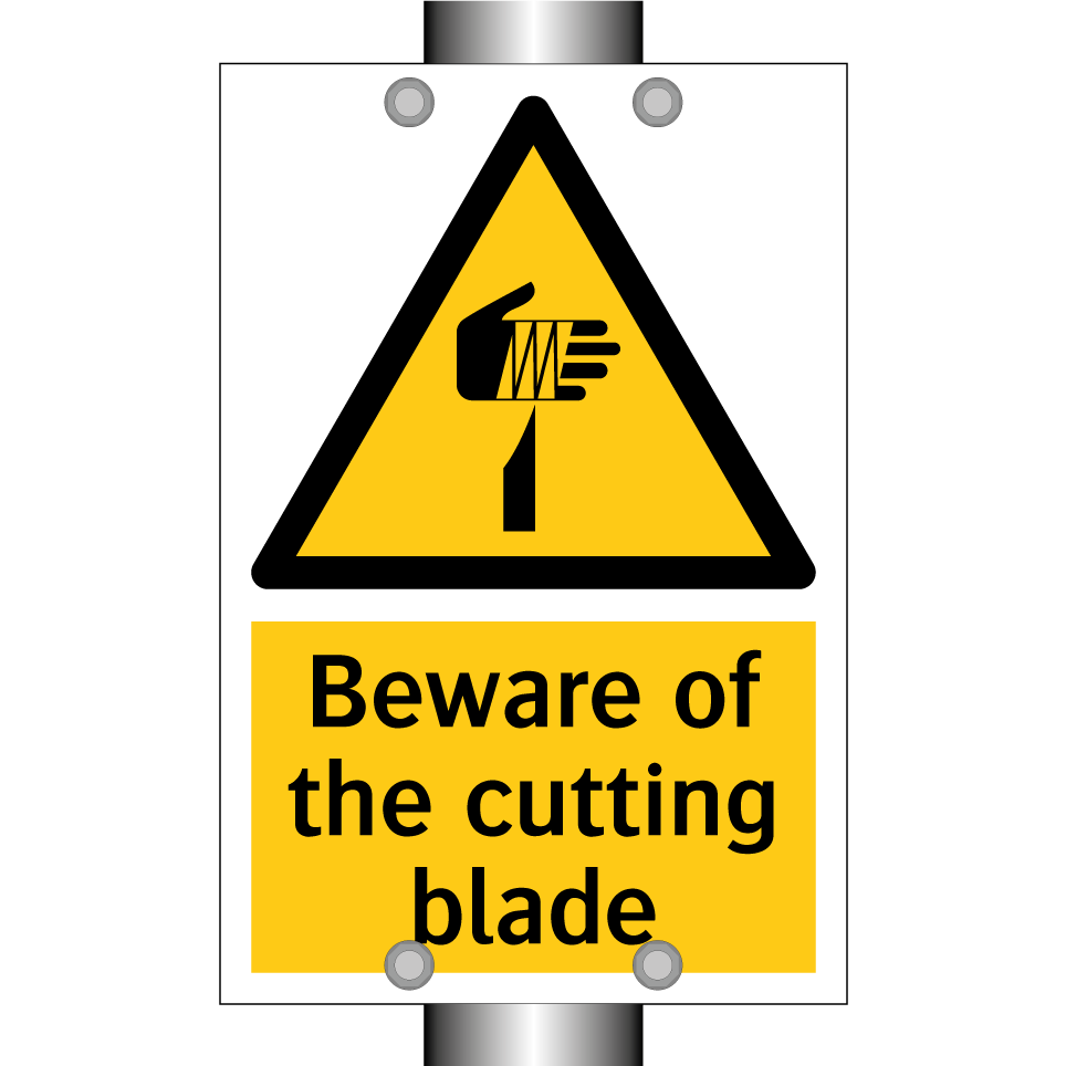 Beware of the cutting blade
