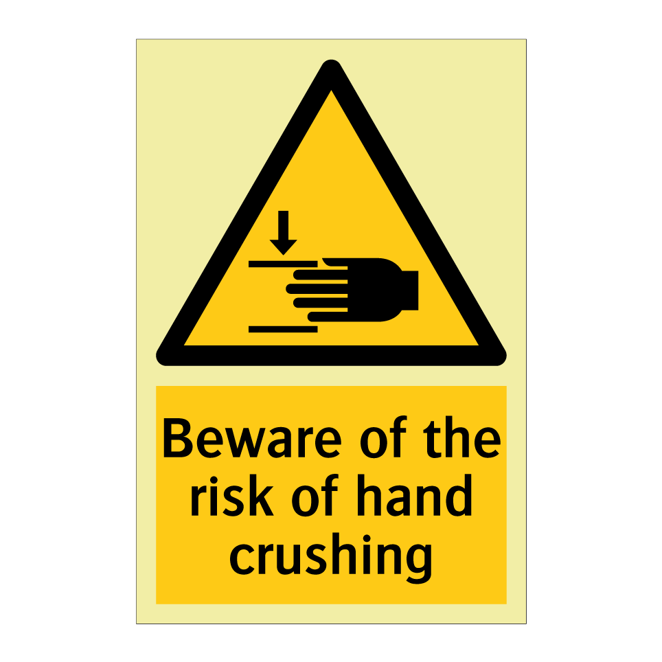 Beware of the risk of hand crushing