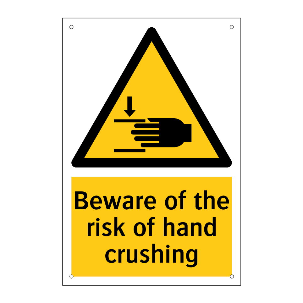 Beware of the risk of hand crushing