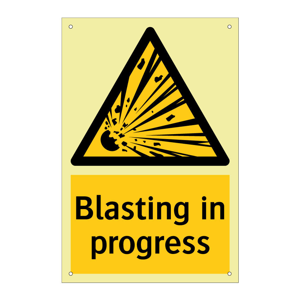 Blasting in progress