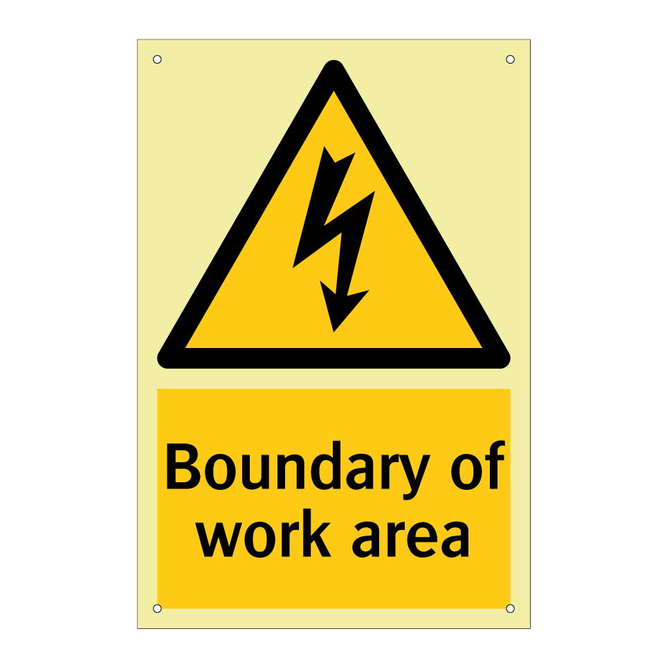 Boundary of work area