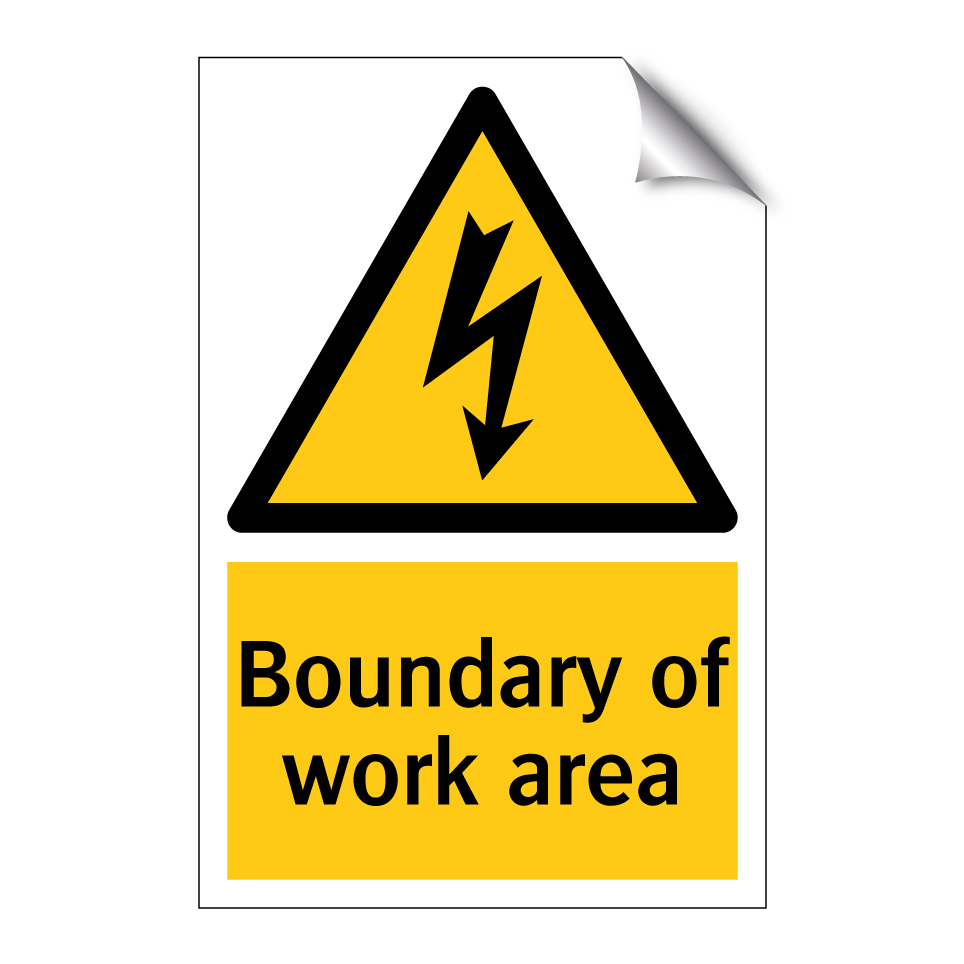 Boundary of work area