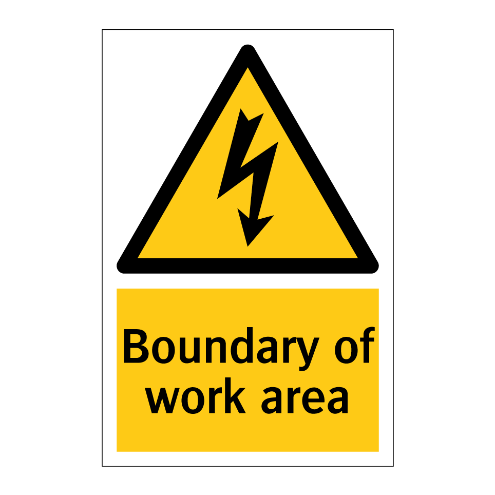Boundary of work area