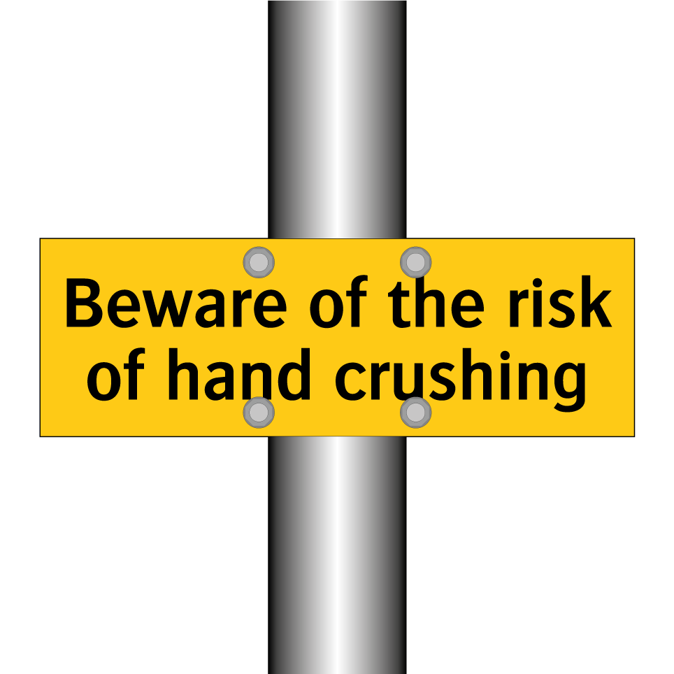 Beware of the risk of hand crushing