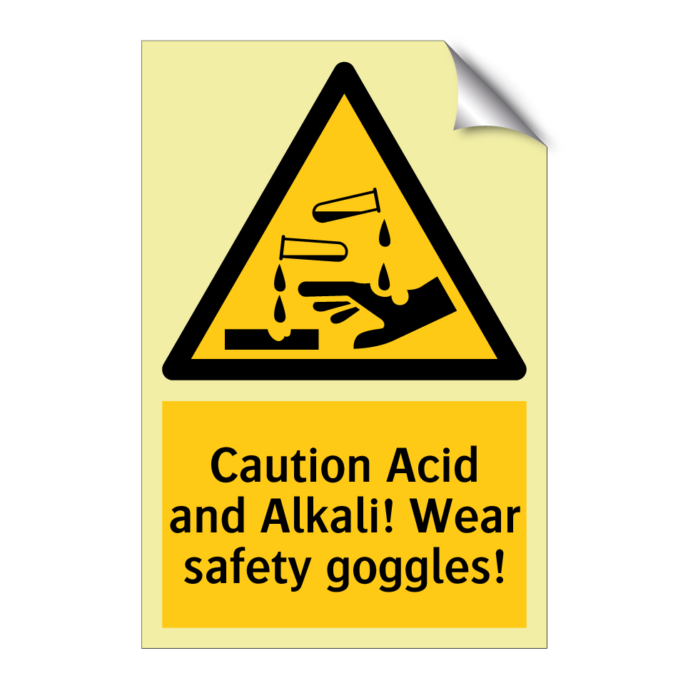 Caution Acid and Alkali! Wear safety goggles!