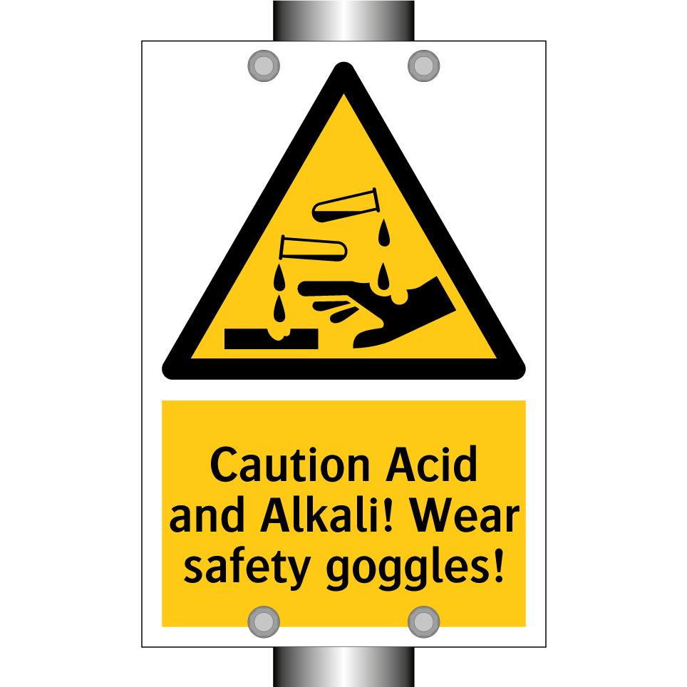 Caution Acid and Alkali! Wear safety goggles!