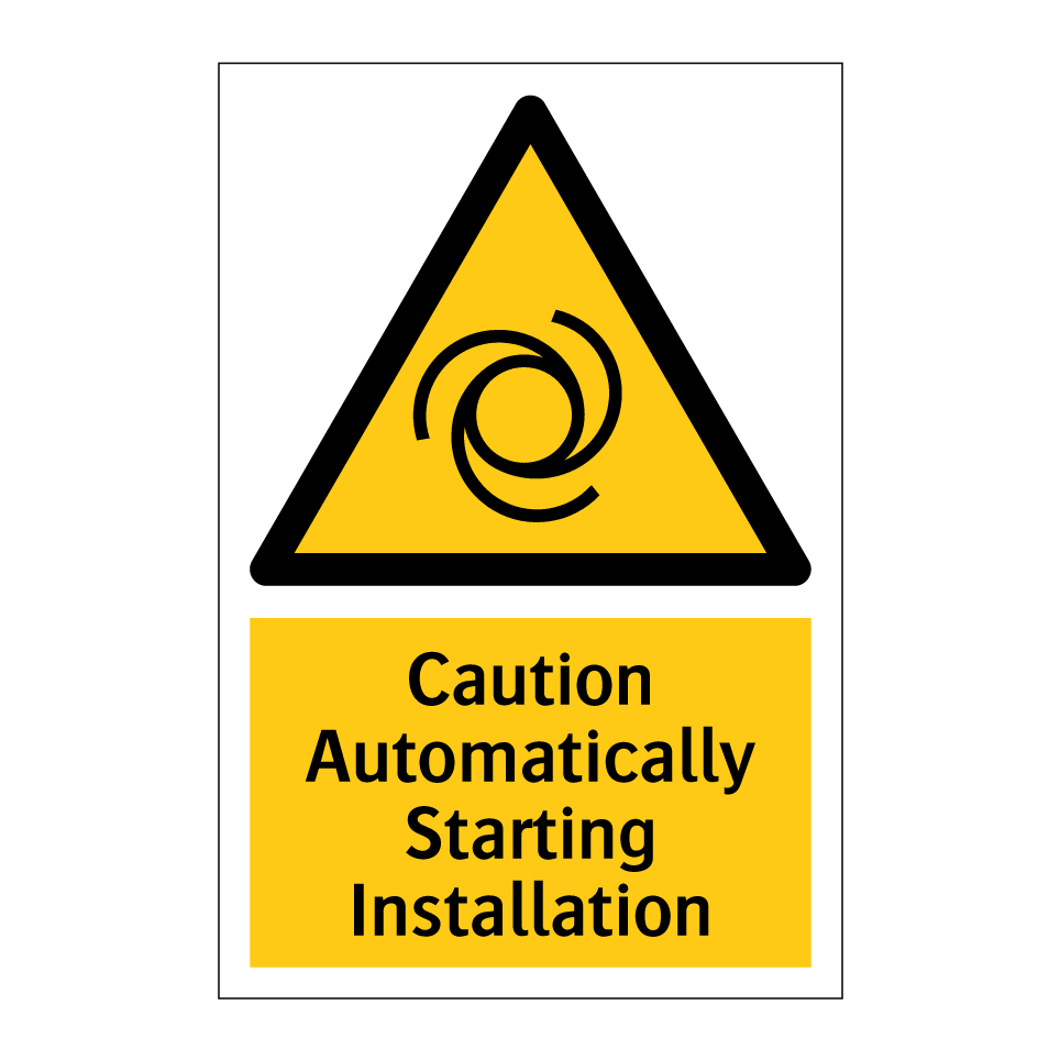 Caution Automatically Starting Installation