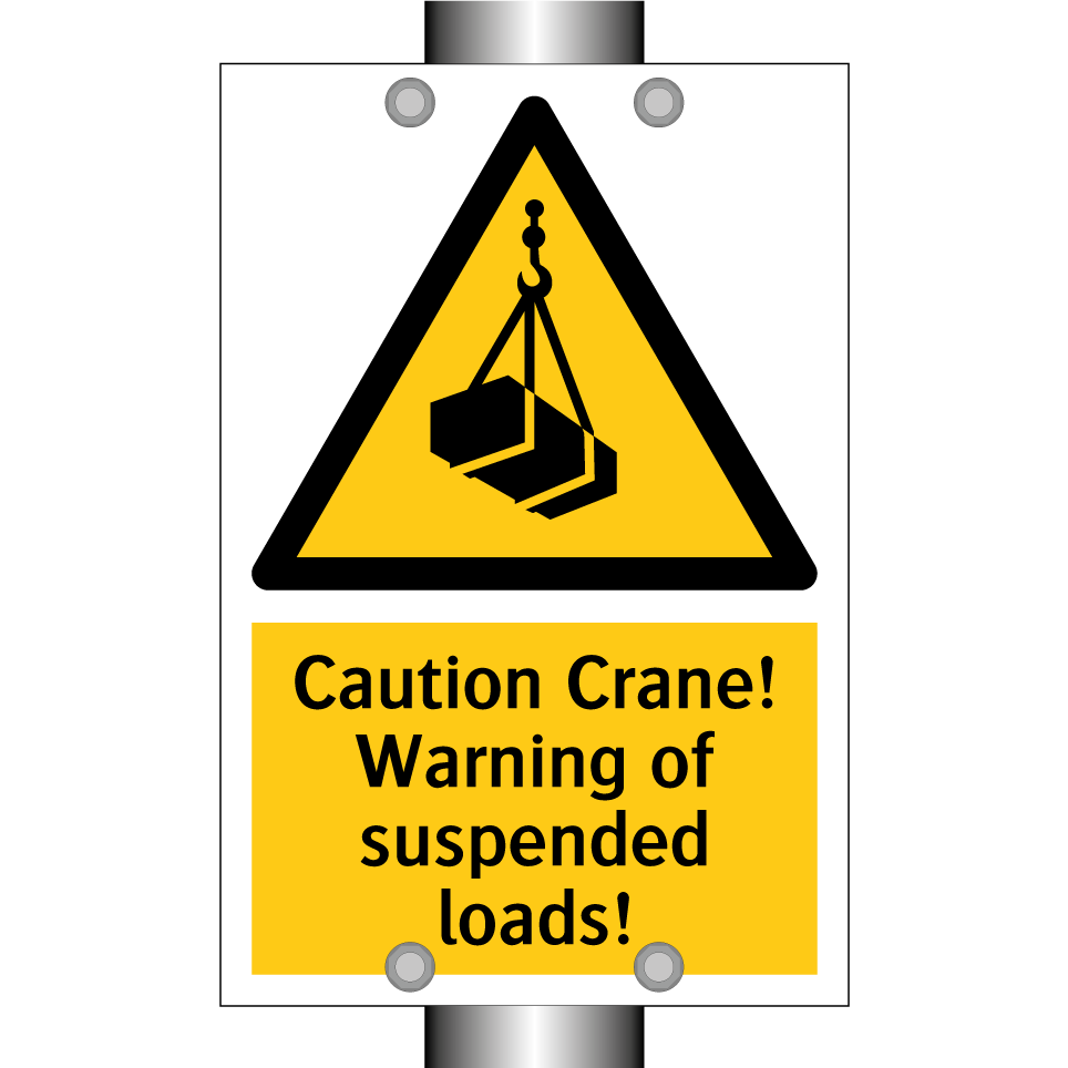 Caution Crane! Warning of suspended loads!