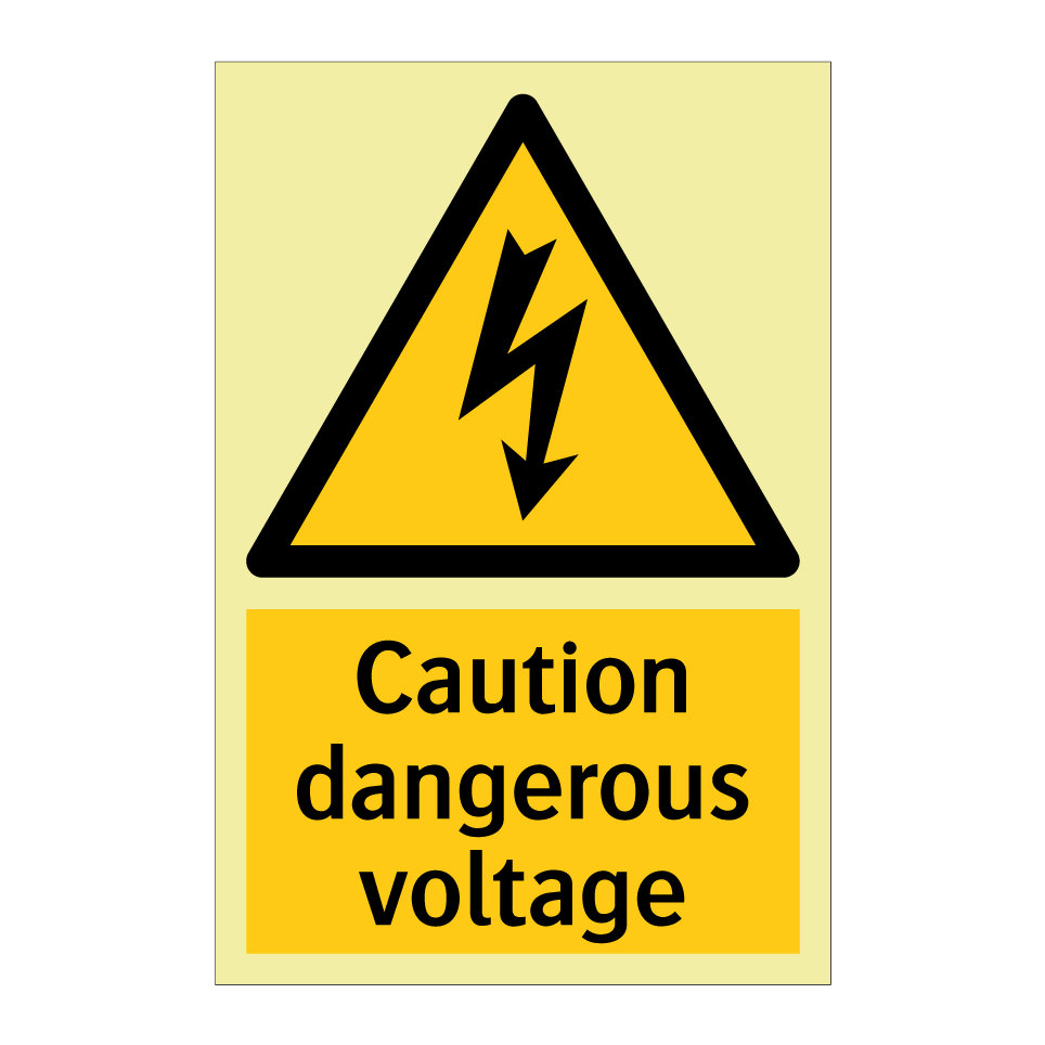 Caution dangerous voltage