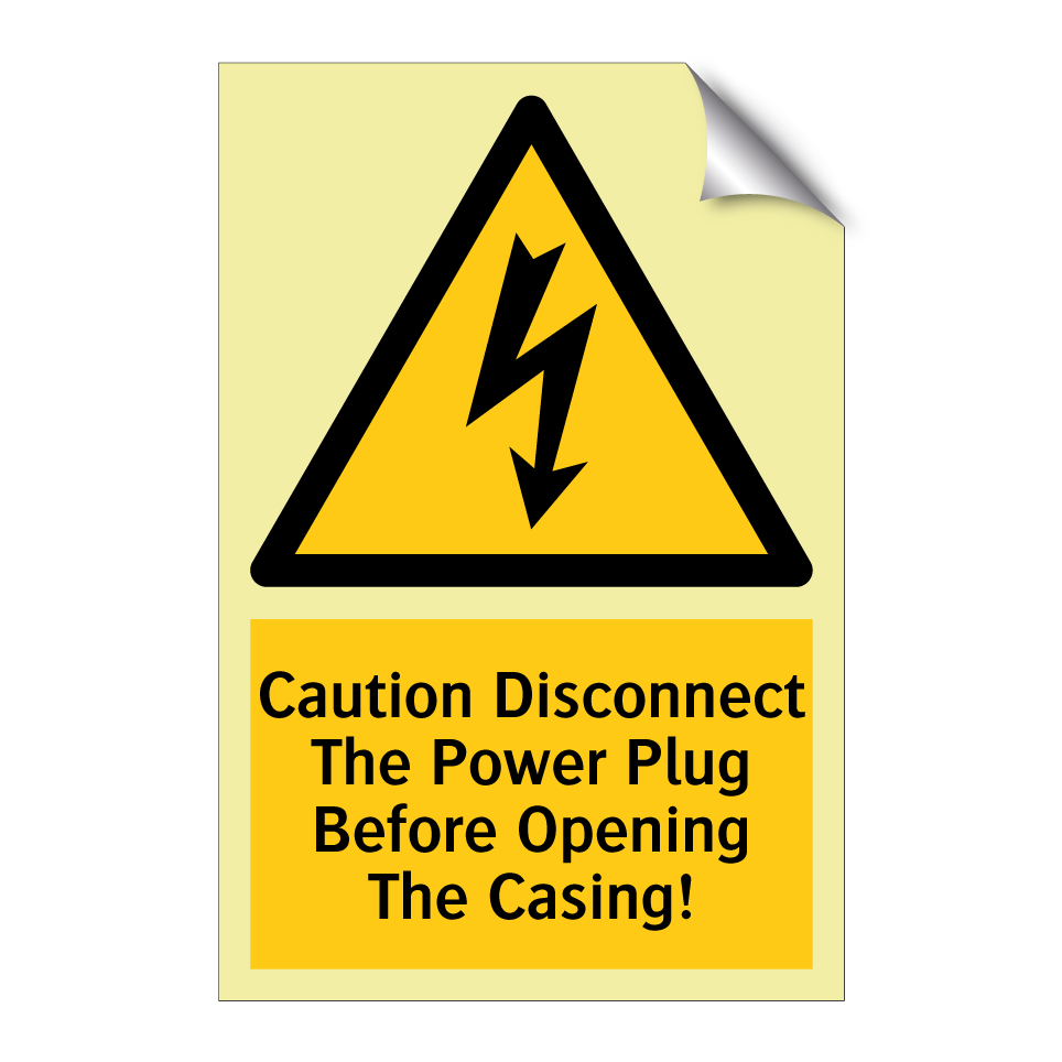 Caution Disconnect The Power Plug Before Opening The Casing!