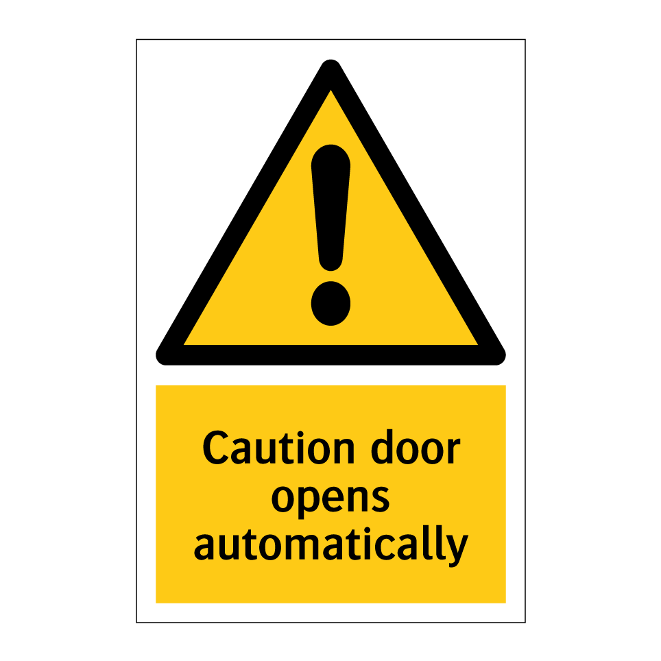 Caution door opens automatically