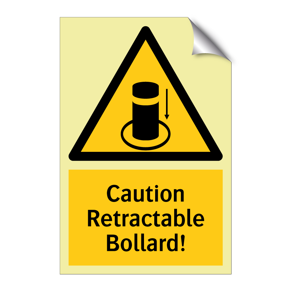 Caution Retractable Bollard!