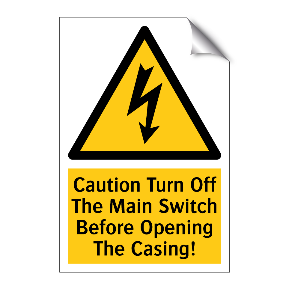 Caution Turn Off The Main Switch Before Opening The Casing!