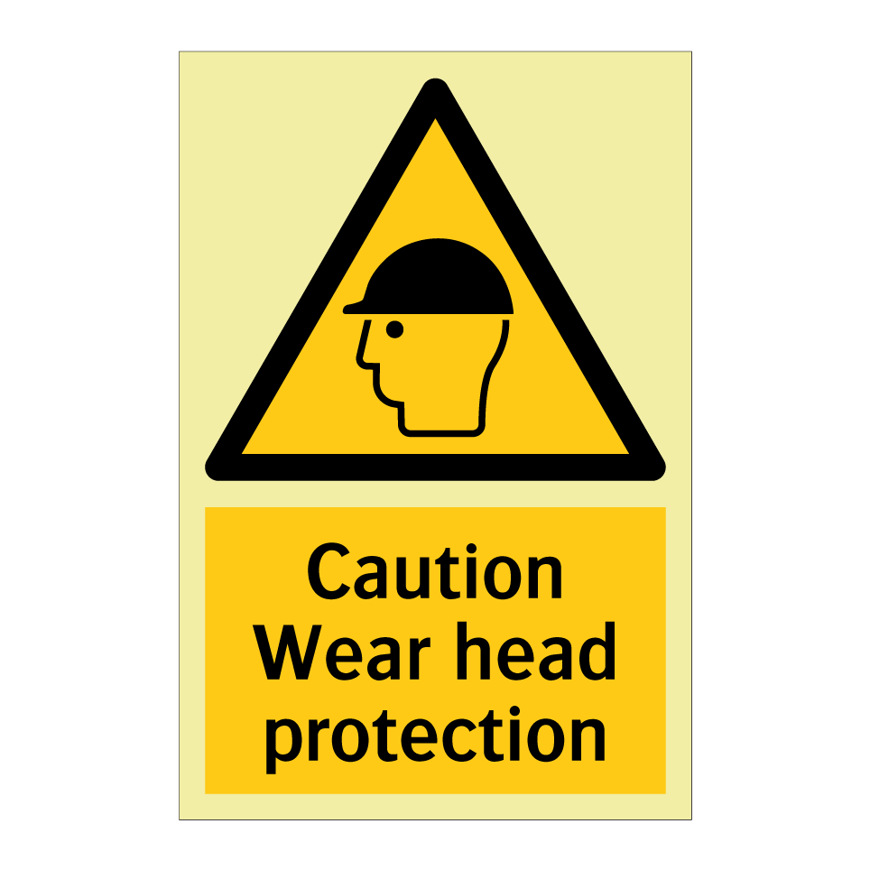 Caution Wear head protection