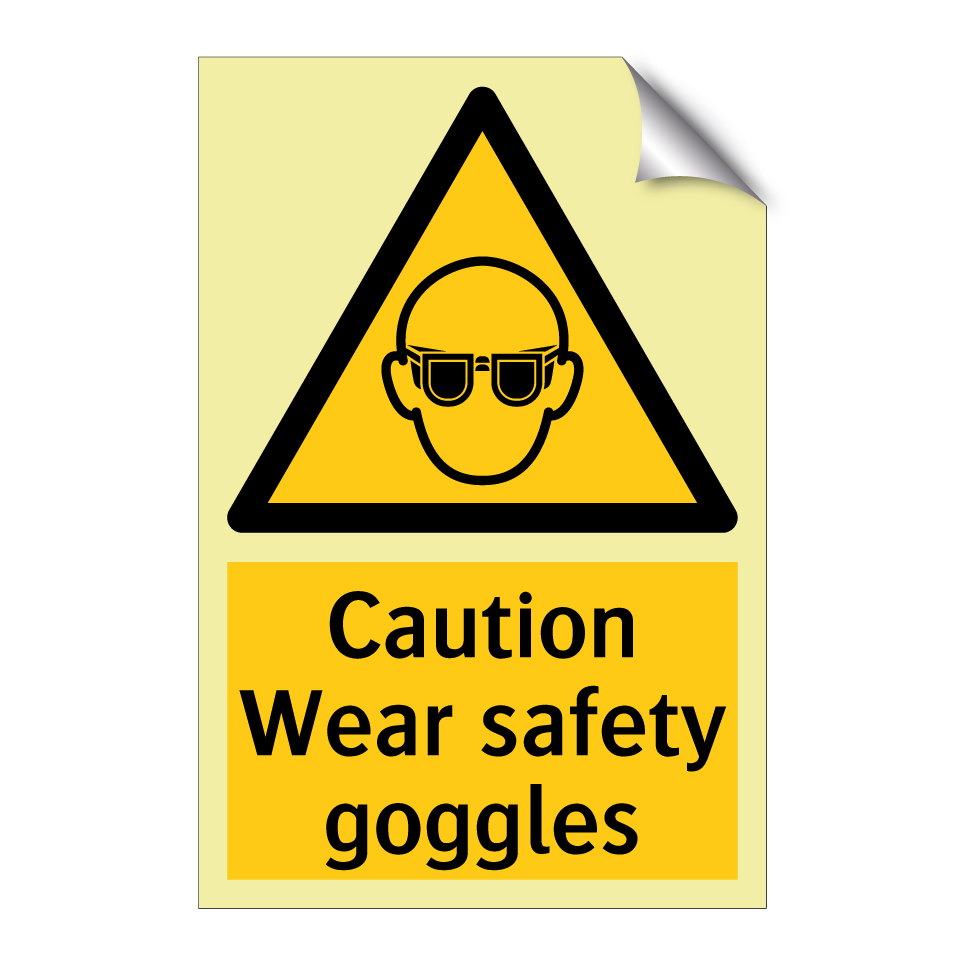 Caution Wear safety goggles