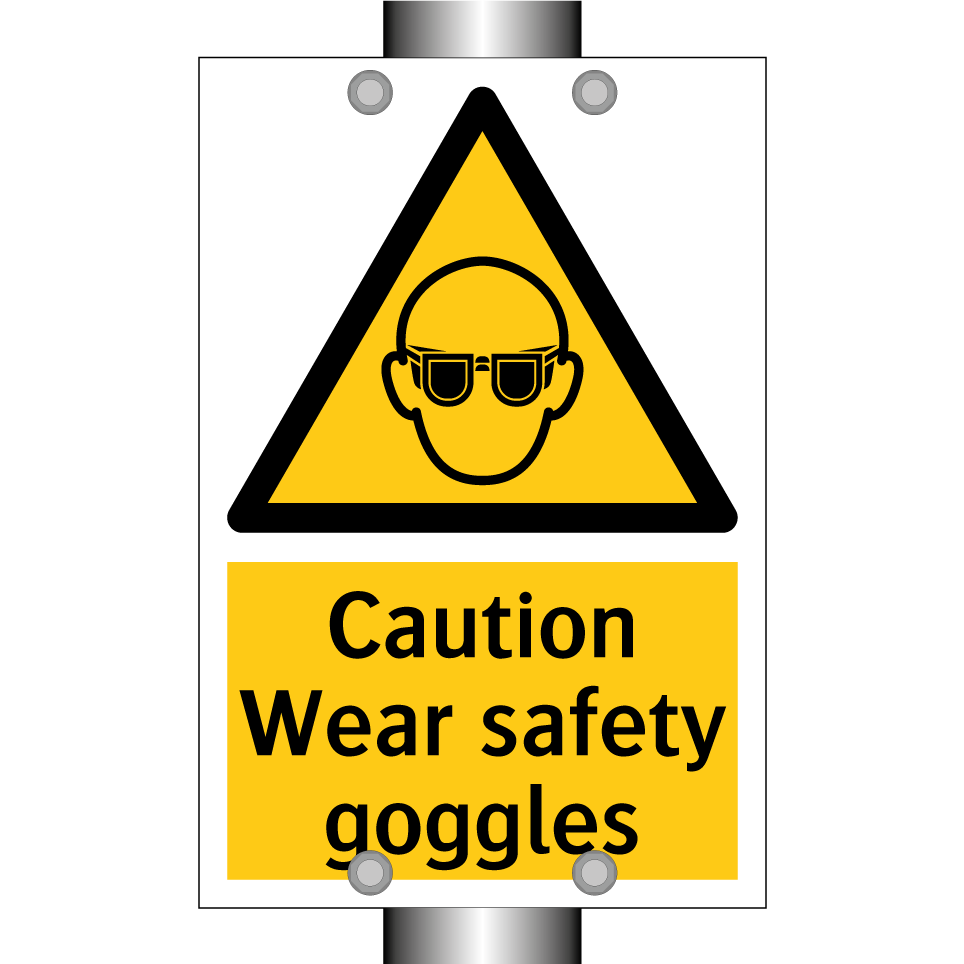 Caution Wear safety goggles