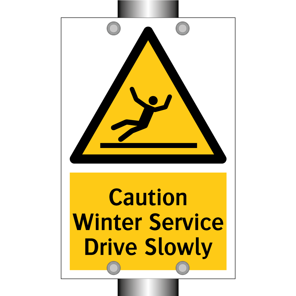 Caution Winter Service Drive Slowly