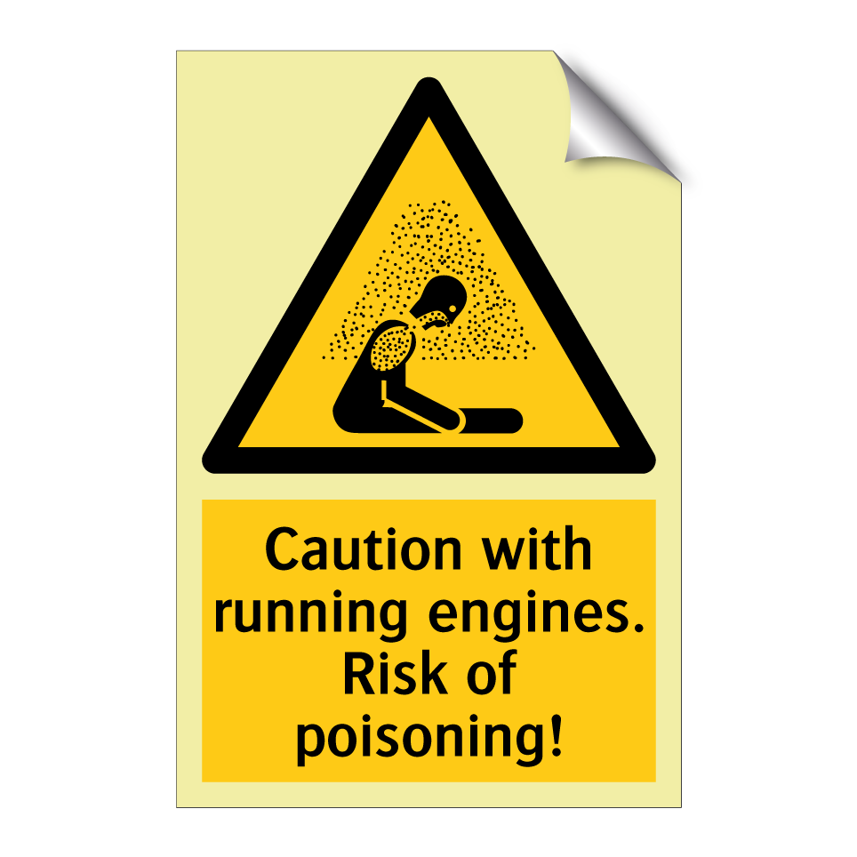 Caution with running engines. Risk of poisoning!