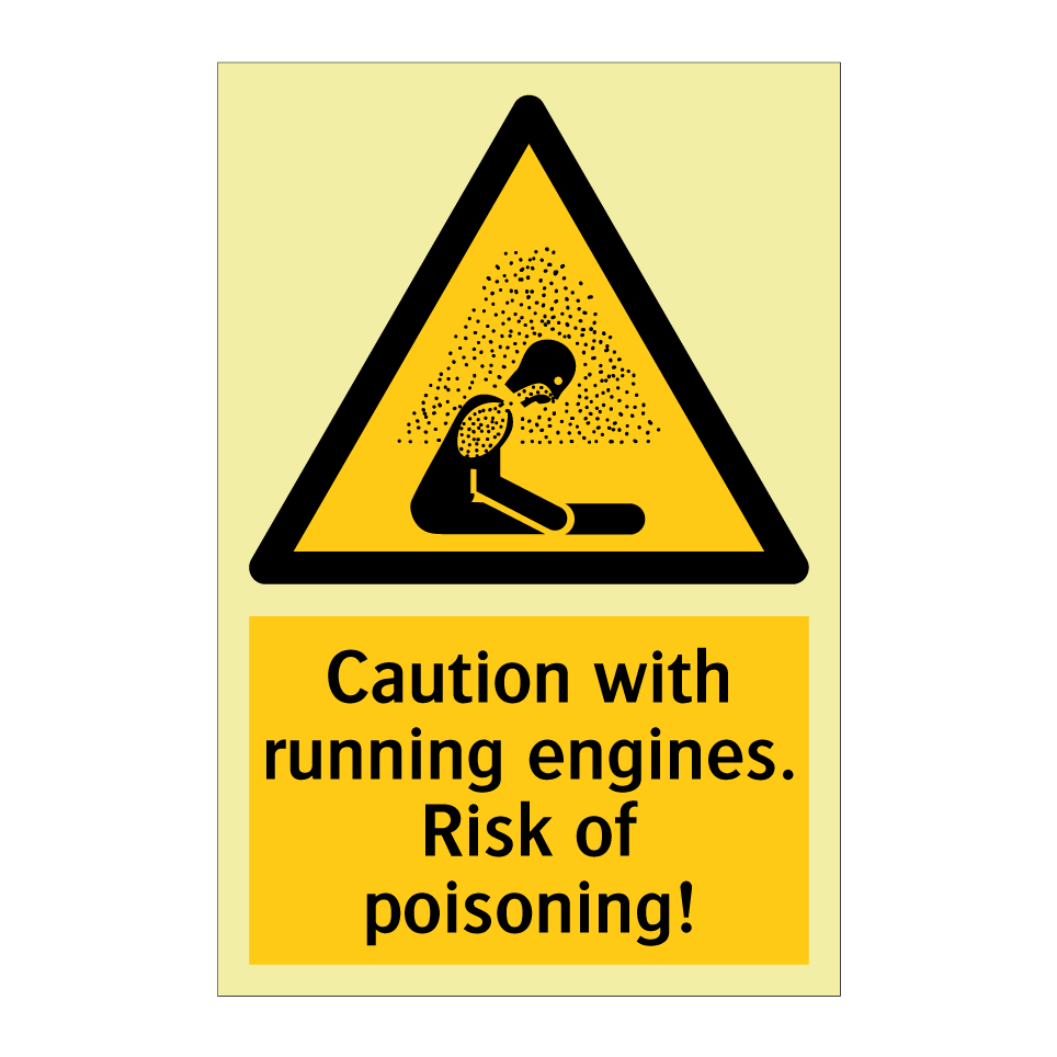 Caution with running engines. Risk of poisoning!