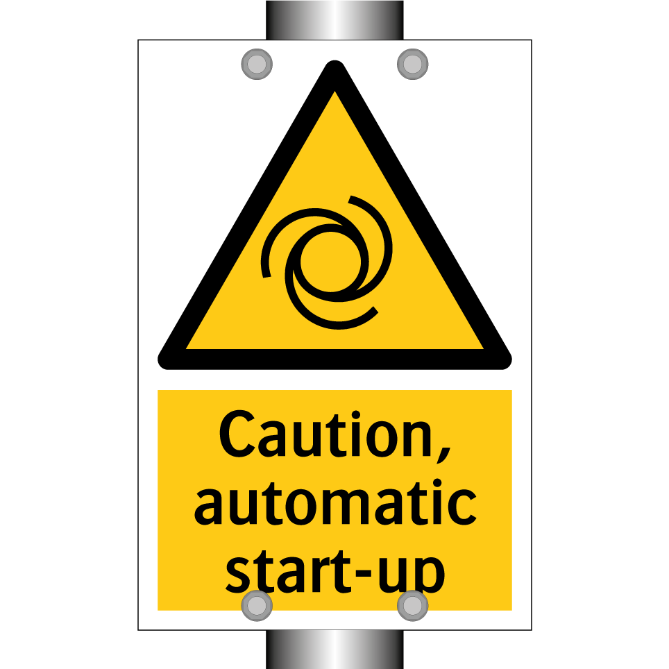 Caution, automatic start-up