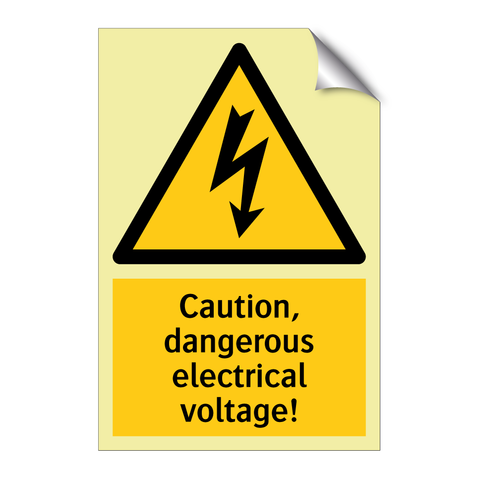 Caution, dangerous electrical voltage!