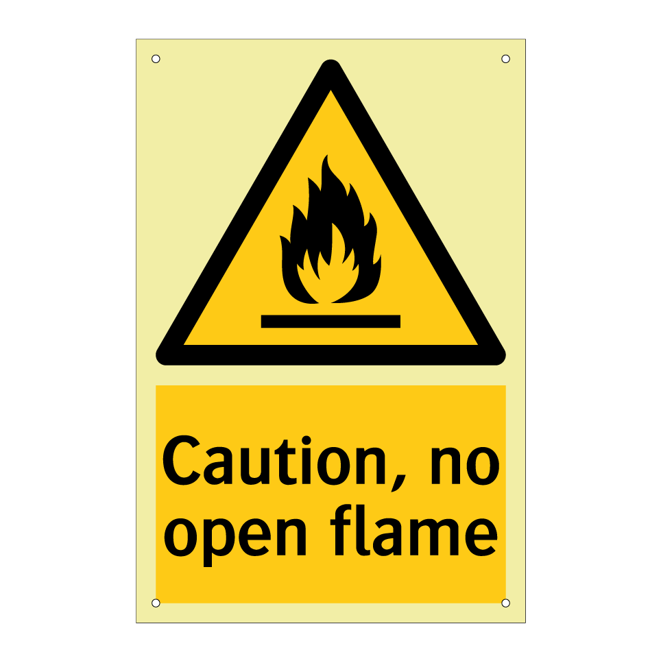 Caution, no open flame