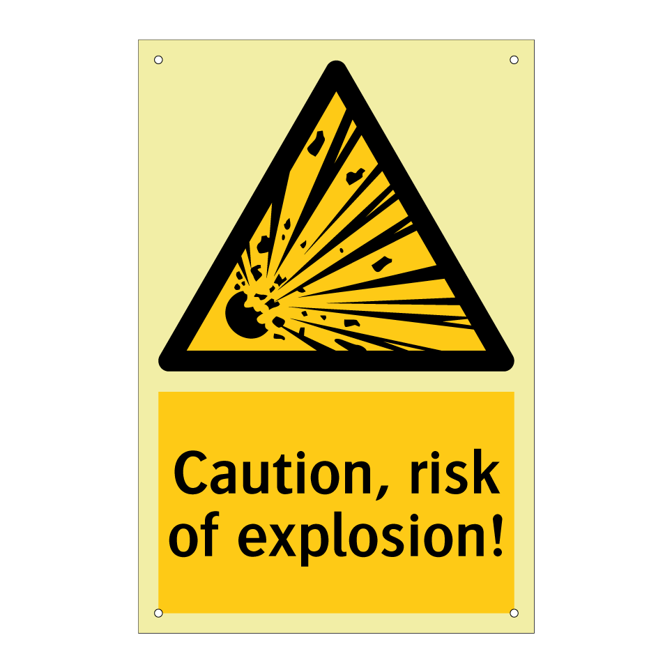 Caution, risk of explosion!