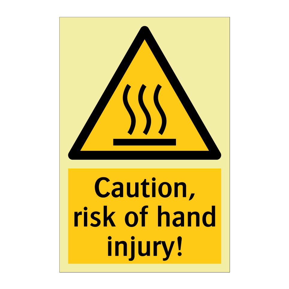 Caution, risk of hand injury!