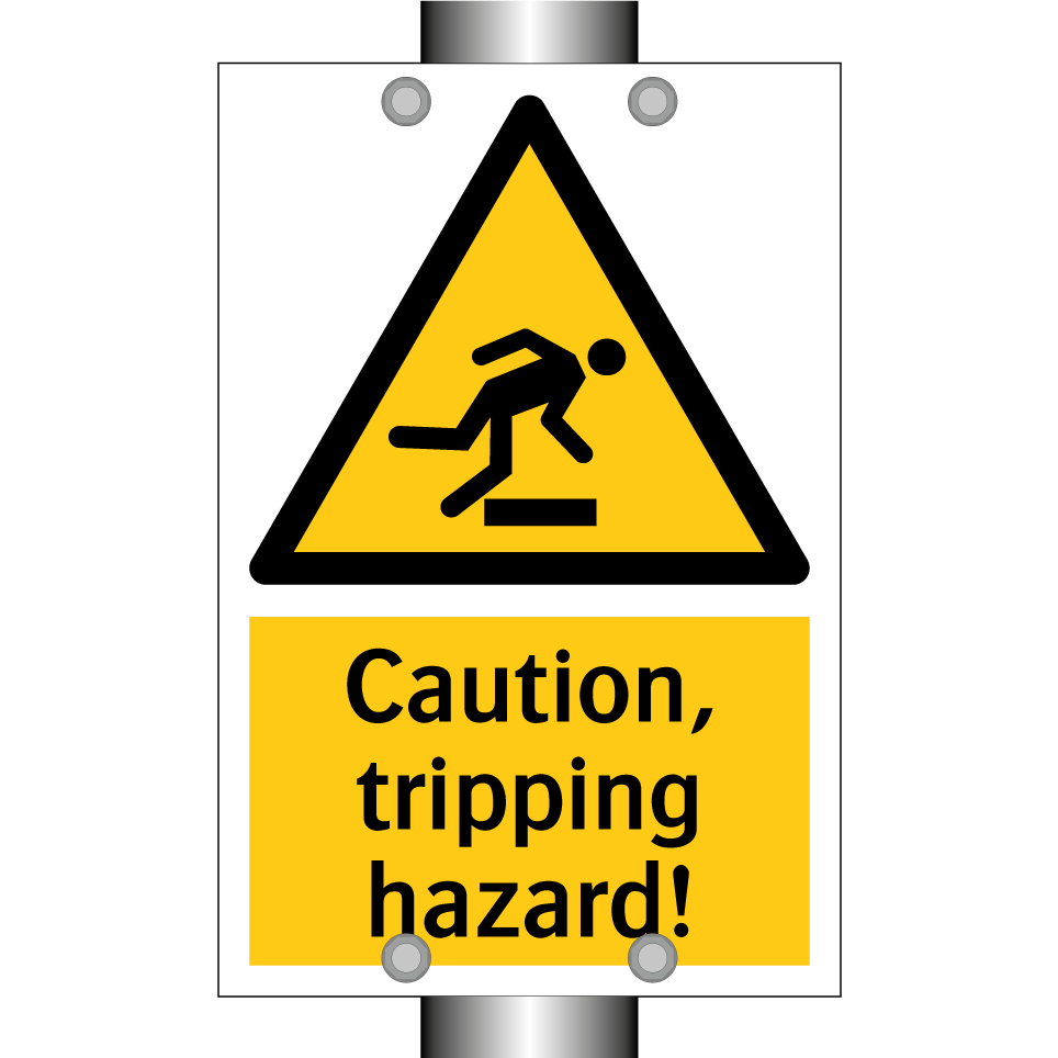 Caution, tripping hazard!