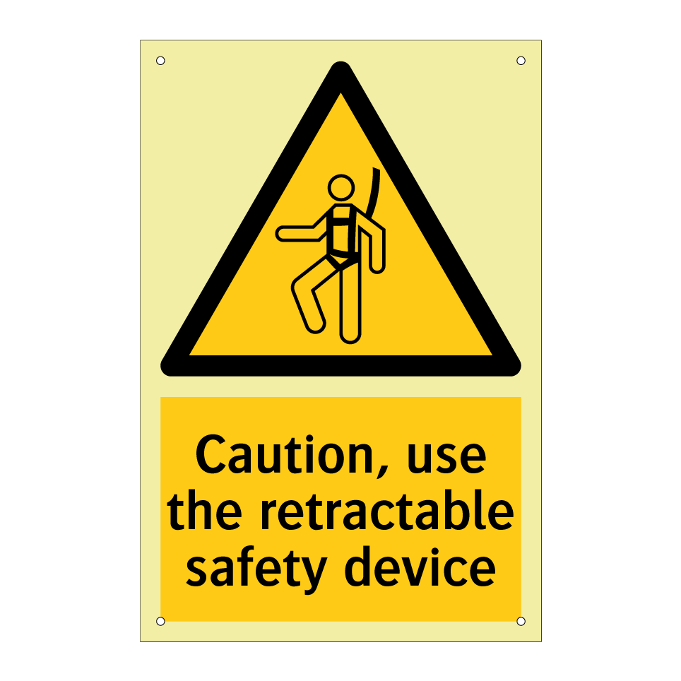 Caution, use the retractable safety device
