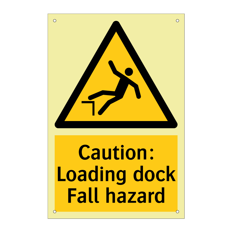 Caution: Loading dock Fall hazard